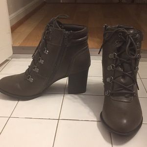 lace up booties NEVER WORN